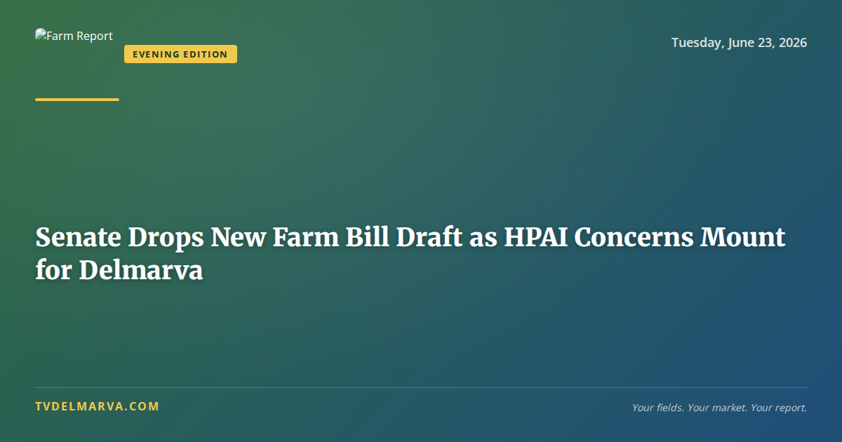 Senate Drops New Farm Bill Draft as HPAI Concerns Mount for Delmarva