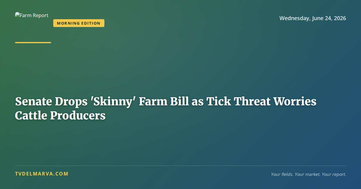 Senate Drops ‘Skinny’ Farm Bill as Tick Threat Worries Cattle Producers