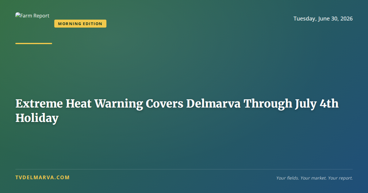 Extreme Heat Warning Covers Delmarva Through July 4th Holiday