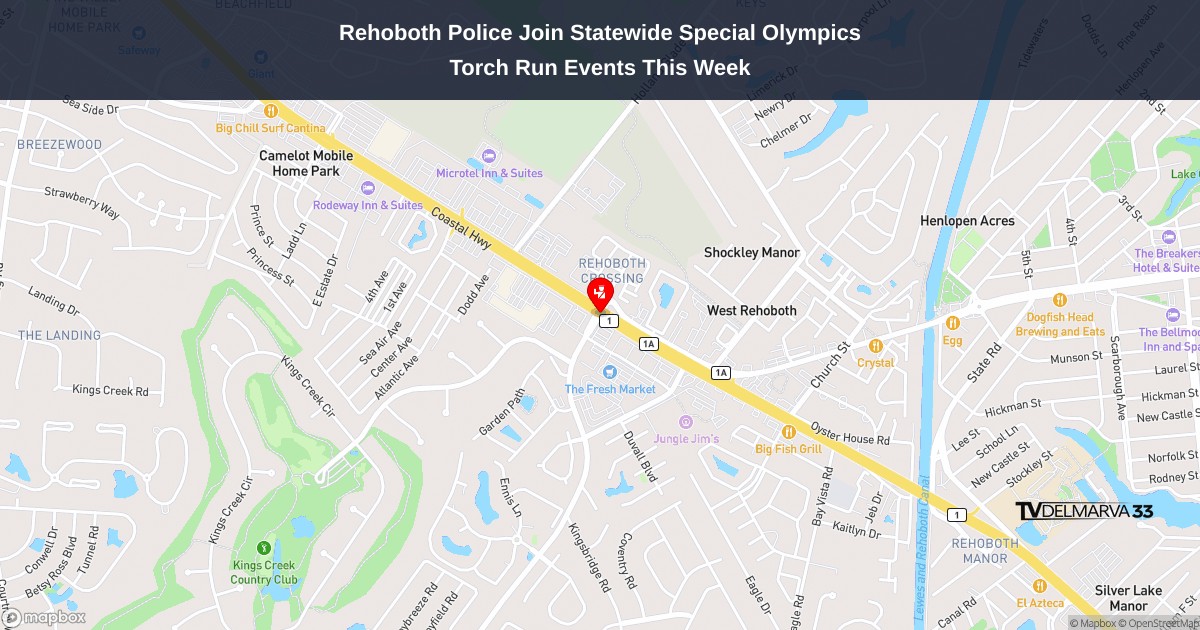 Rehoboth Police Join Statewide Special Olympics Torch Run Events This Week