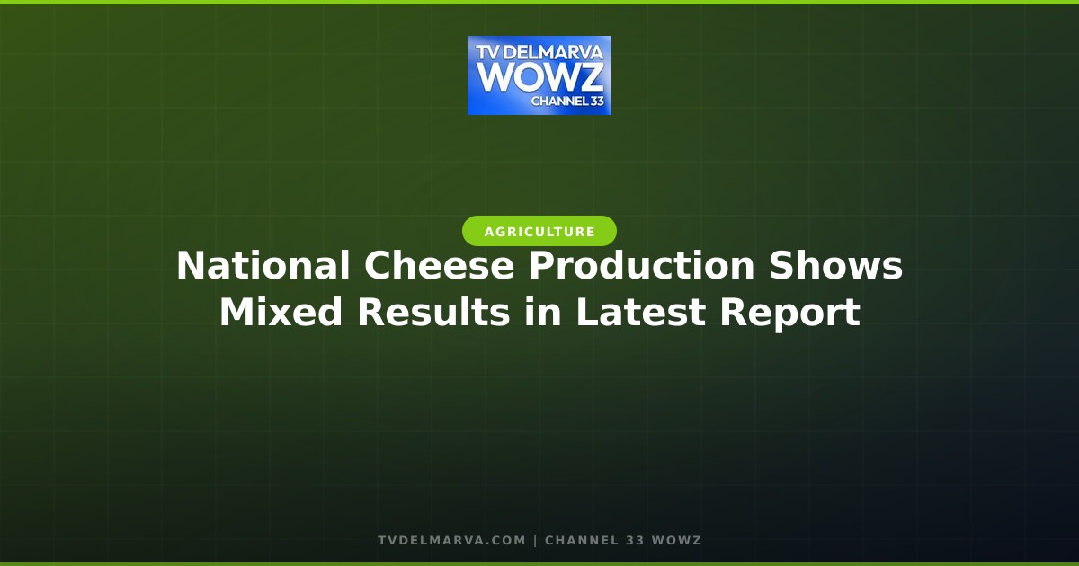 National Cheese Production Shows Mixed Results in Latest Report