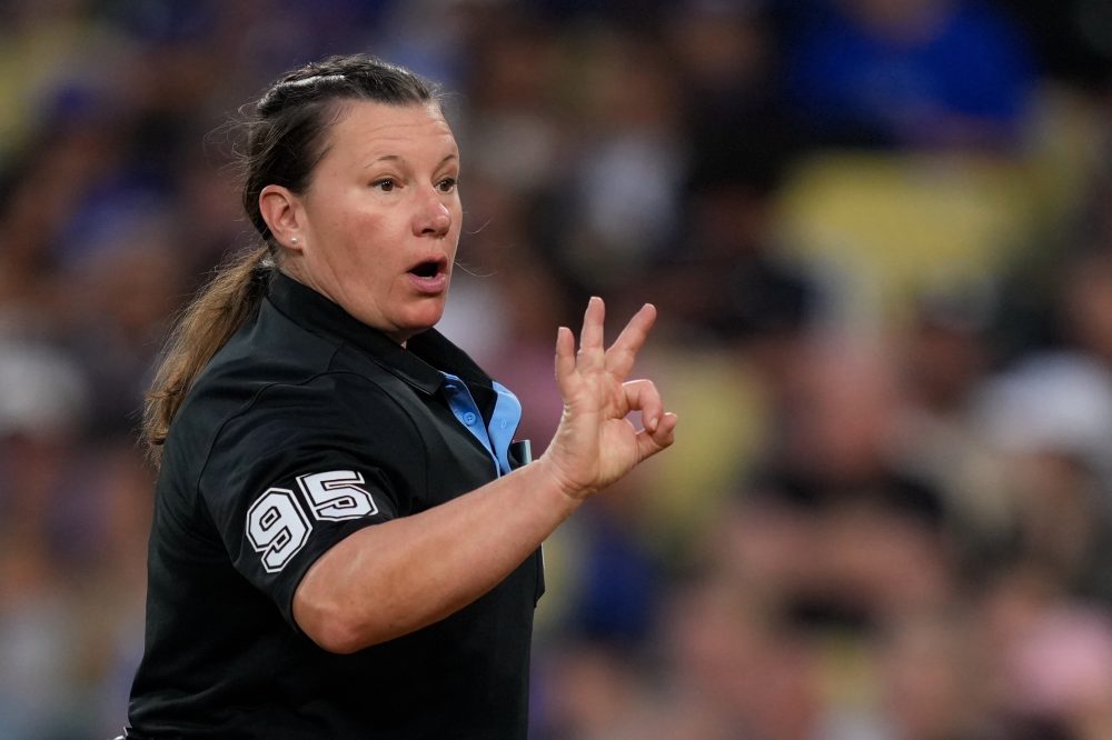 Historic Female Umpire Takes Plate for Angels-Dodgers Matchup