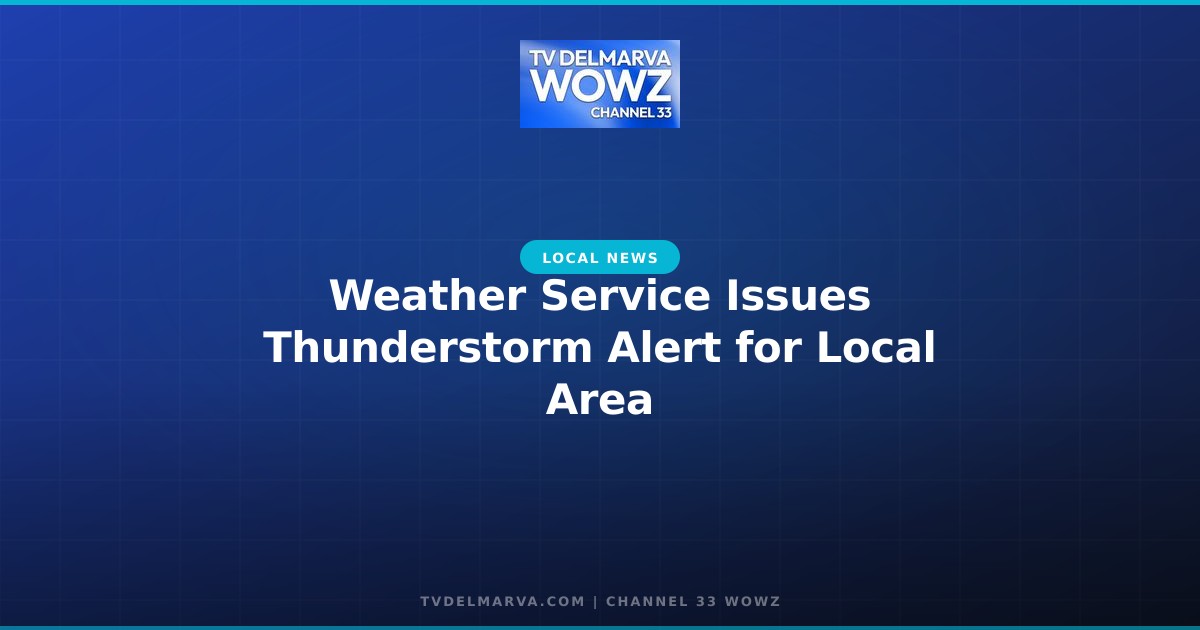 Weather Service Issues Thunderstorm Alert for Local Area