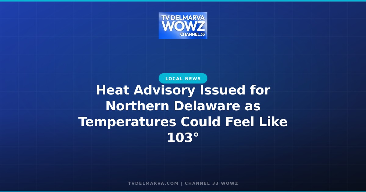 Heat Advisory Issued for Northern Delaware as Temperatures Could Feel Like 103°