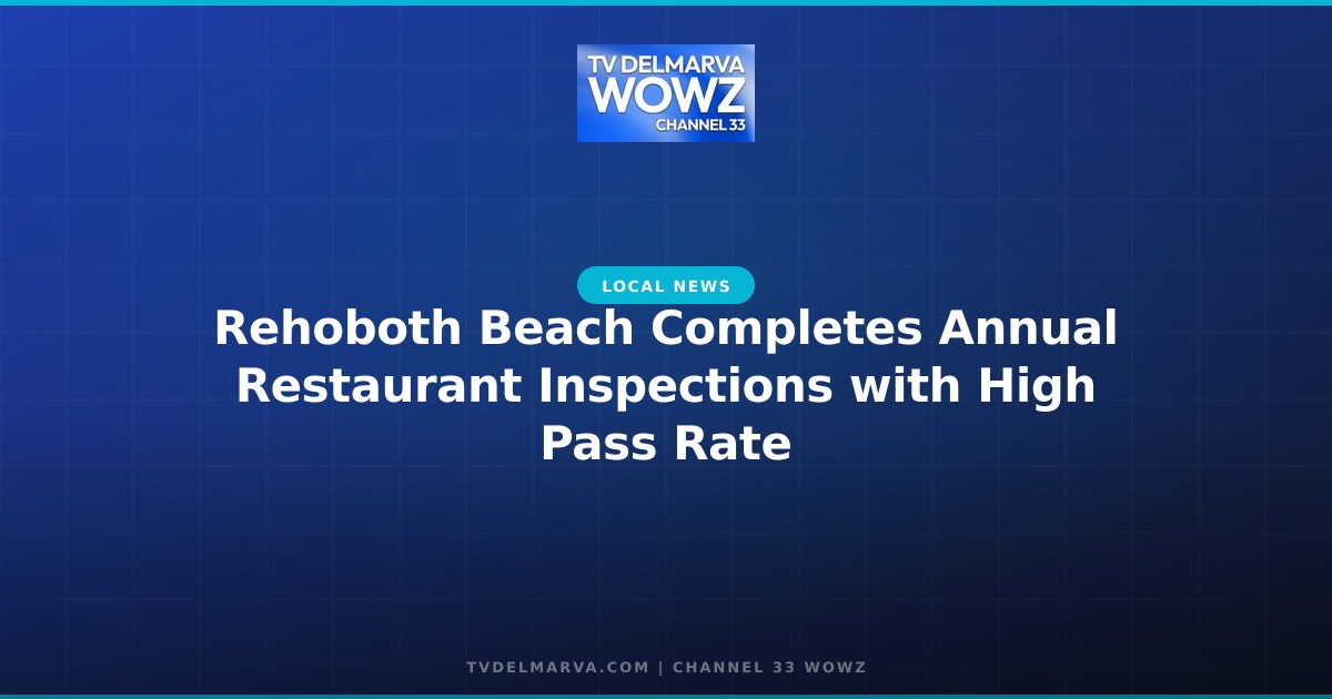 Rehoboth Beach Completes Annual Restaurant Inspections with High Pass Rate