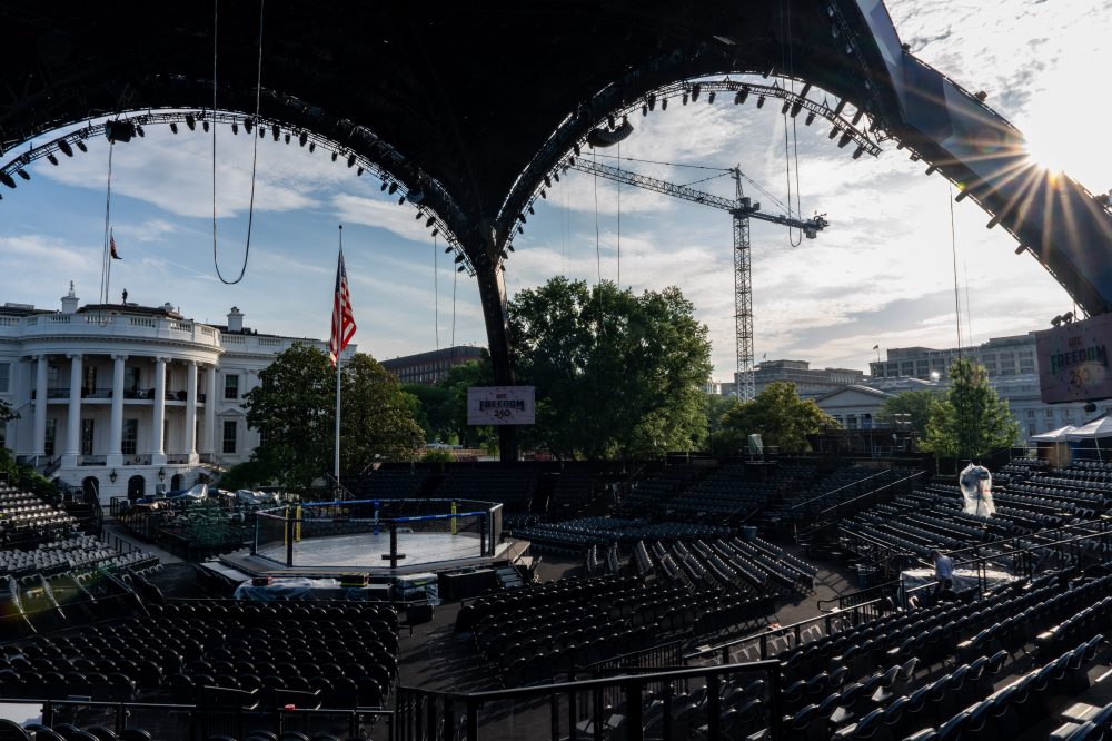 White House South Lawn Transformed Into UFC Arena for Trump’s 80th Birthday Event
