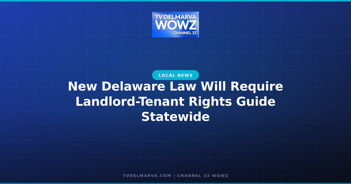New Delaware Law Will Require Landlord-Tenant Rights Guide Statewide