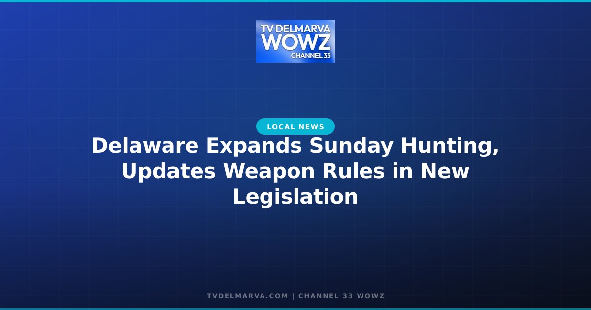 Delaware Expands Sunday Hunting, Updates Weapon Rules in New Legislation
