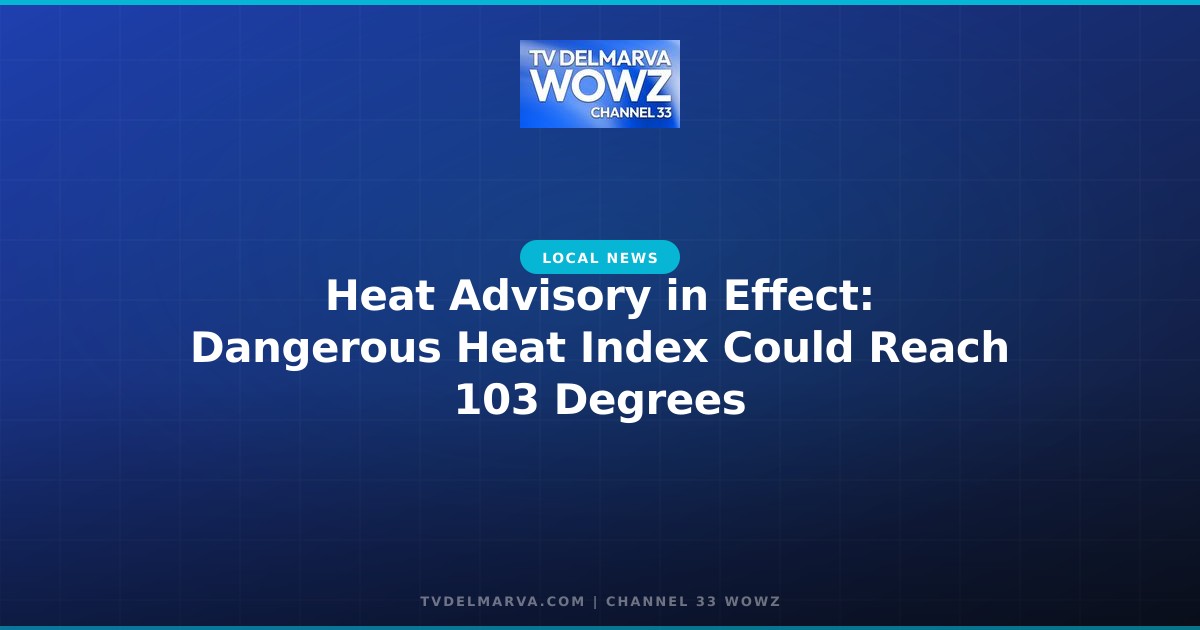 Heat Advisory in Effect: Dangerous Heat Index Could Reach 103 Degrees