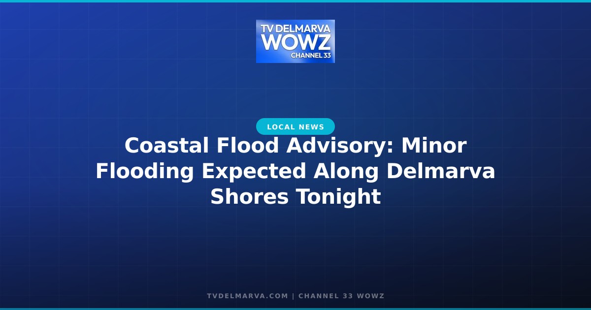Coastal Flood Advisory: Minor Flooding Expected Along Delmarva Shores Tonight