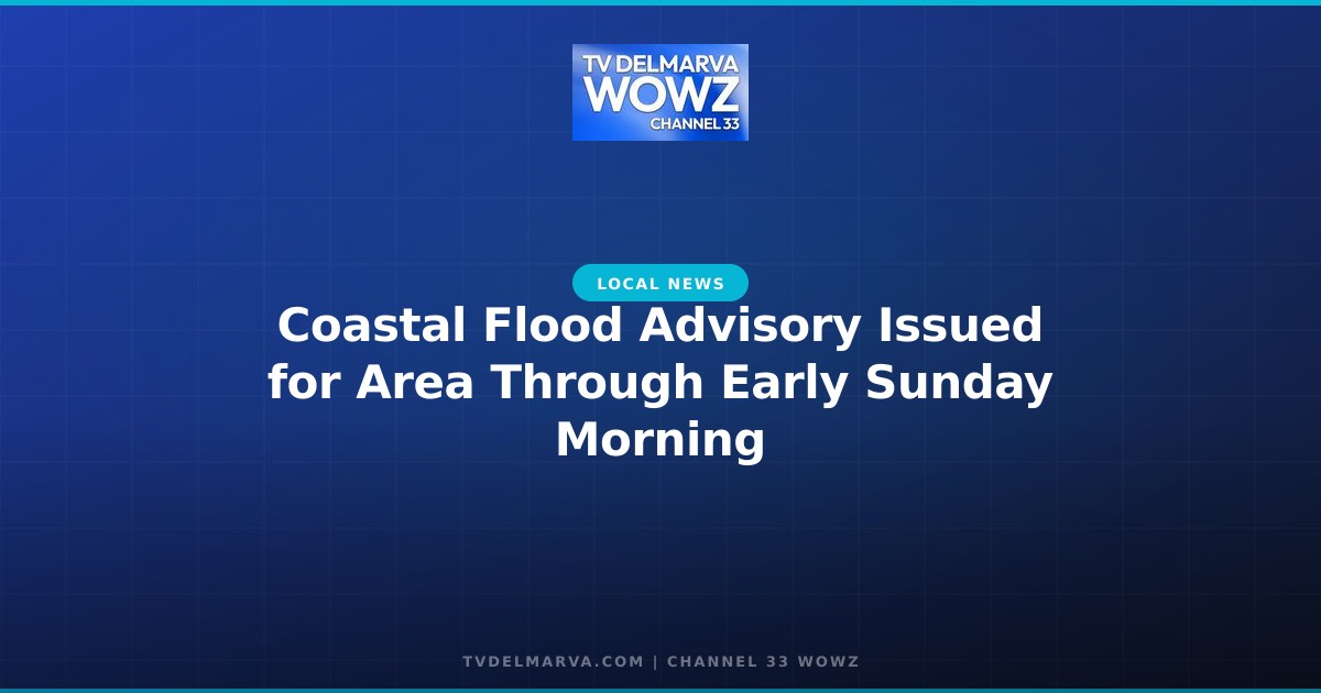 Coastal Flood Advisory Issued for Area Through Early Sunday Morning