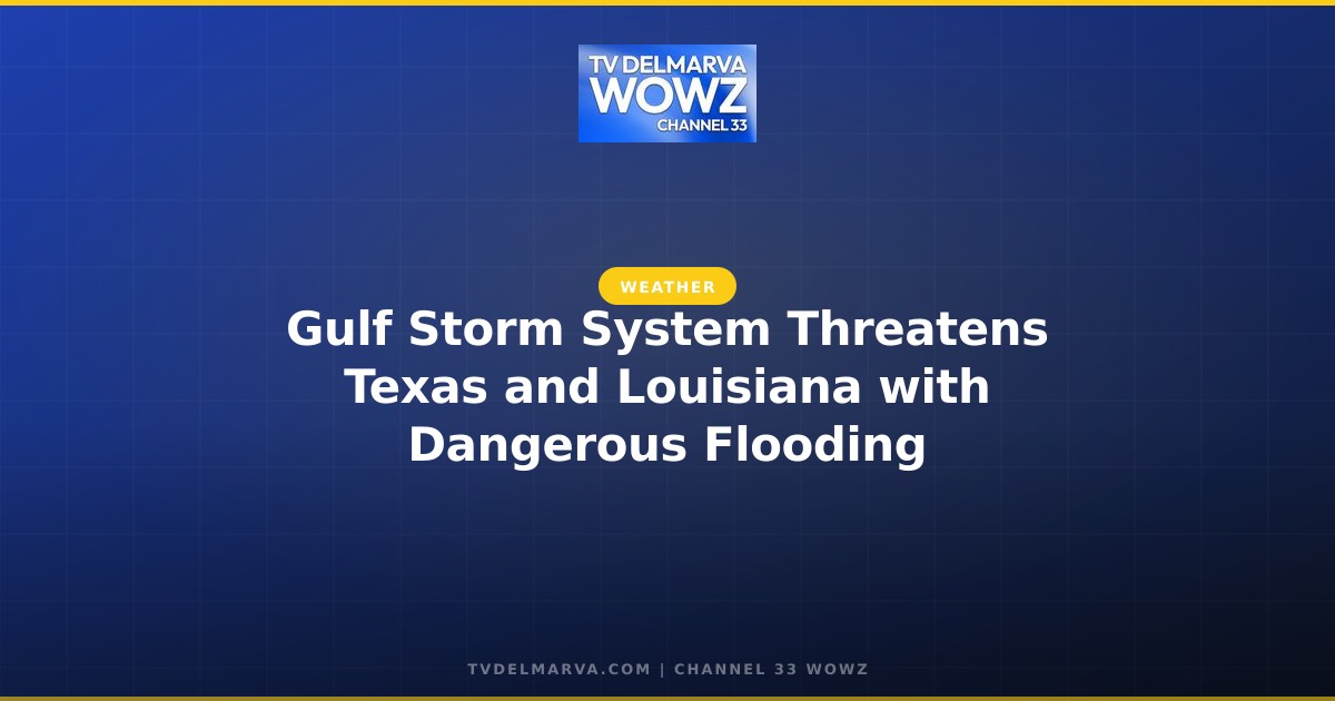 Gulf Storm System Threatens Texas and Louisiana with Dangerous Flooding