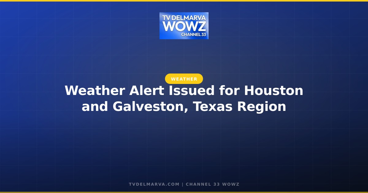 Weather Alert Issued for Houston and Galveston, Texas Region