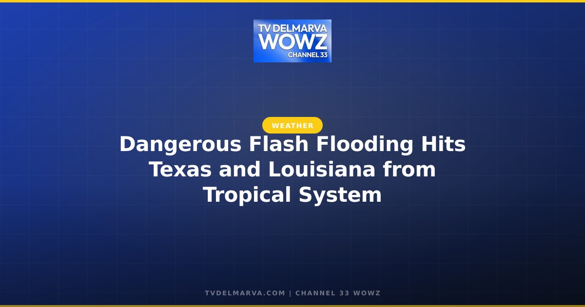 Dangerous Flash Flooding Hits Texas and Louisiana from Tropical System