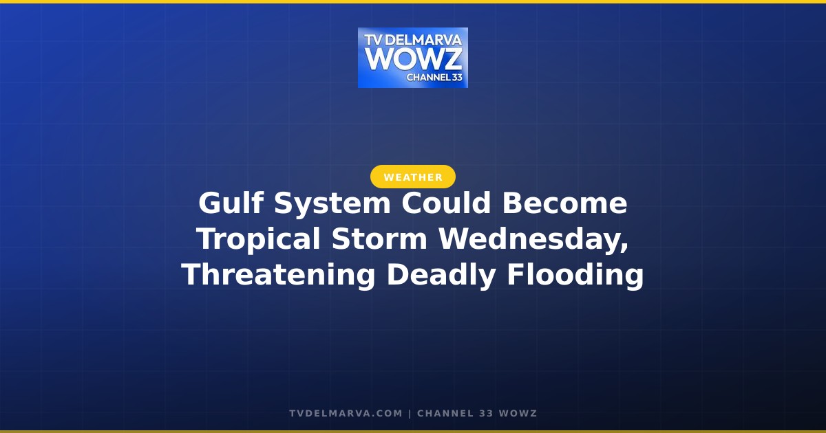 Gulf System Could Become Tropical Storm Wednesday, Threatening Deadly Flooding