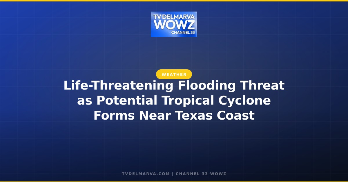 Life-Threatening Flooding Threat as Potential Tropical Cyclone Forms Near Texas Coast