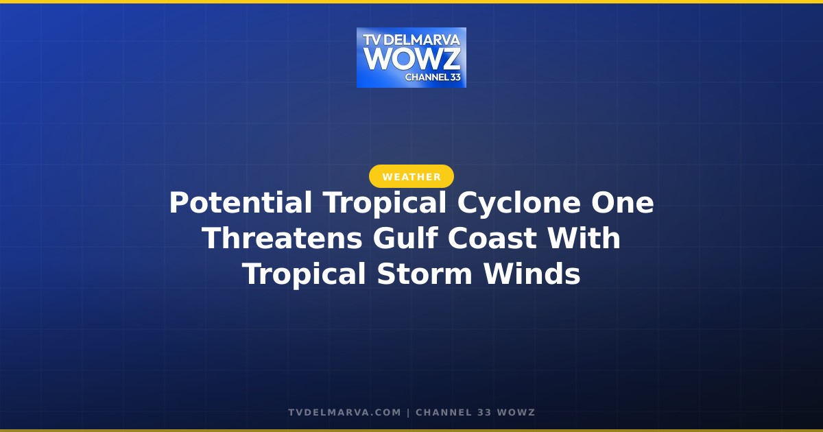 Potential Tropical Cyclone One Threatens Gulf Coast With Tropical Storm Winds
