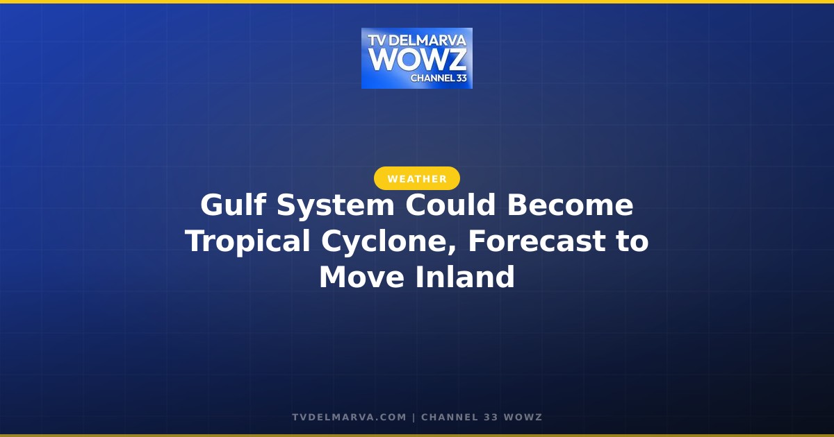 Gulf System Could Become Tropical Cyclone, Forecast to Move Inland