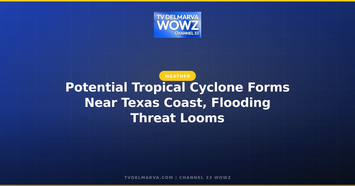 Potential Tropical Cyclone Forms Near Texas Coast, Flooding Threat Looms