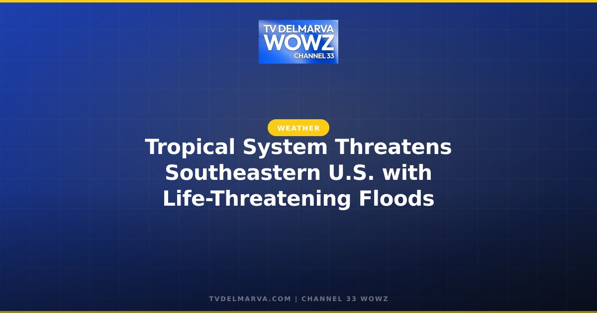 Tropical System Threatens Southeastern U.S. with Life-Threatening Floods