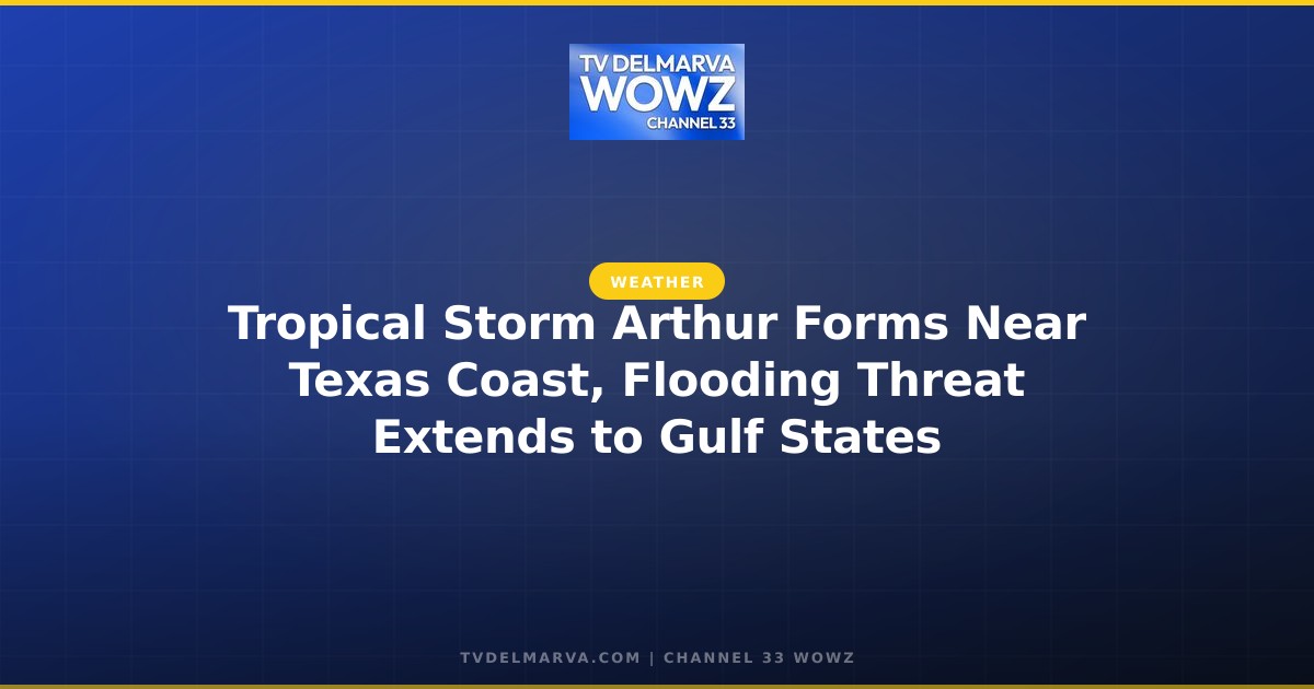 Tropical Storm Arthur Forms Near Texas Coast, Flooding Threat Extends to Gulf States