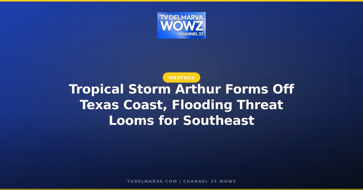 Tropical Storm Arthur Forms Off Texas Coast, Flooding Threat Looms for Southeast
