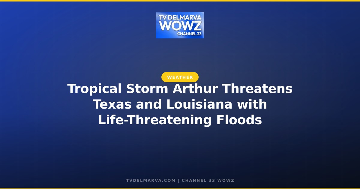Tropical Storm Arthur Threatens Texas and Louisiana with Life-Threatening Floods