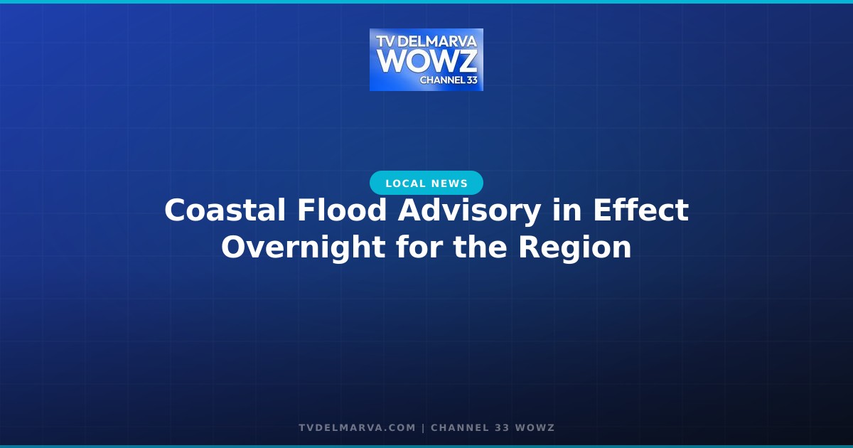 Coastal Flood Advisory in Effect Overnight for the Region