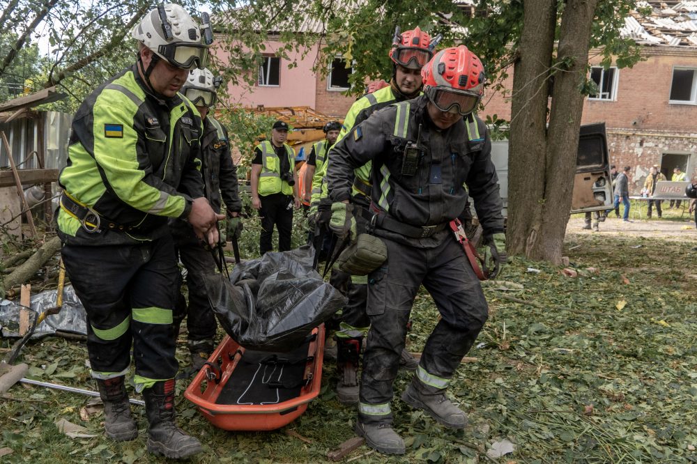Russian Bombs Kill at Least One in Kharkiv Apartment Strike
