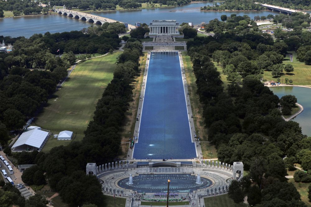 National Park Service: Reflecting Pool Liner Sliced with Sharp Blade