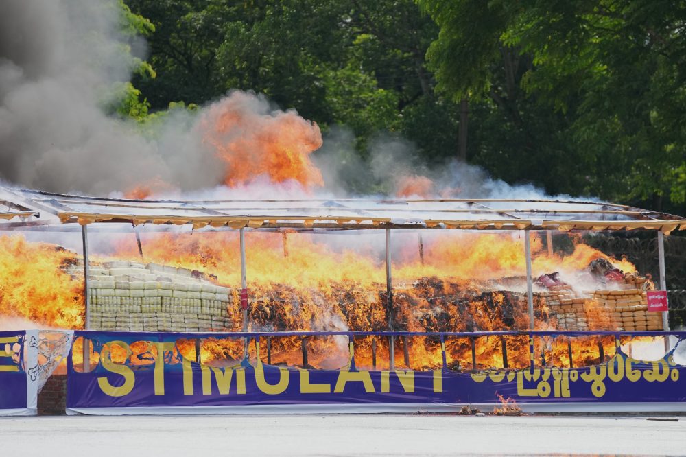 Myanmar Burns $600 Million in Seized Drugs in Massive Annual Destruction