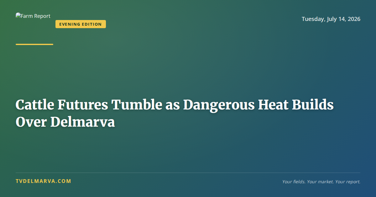 Cattle Futures Tumble as Dangerous Heat Builds Over Delmarva
