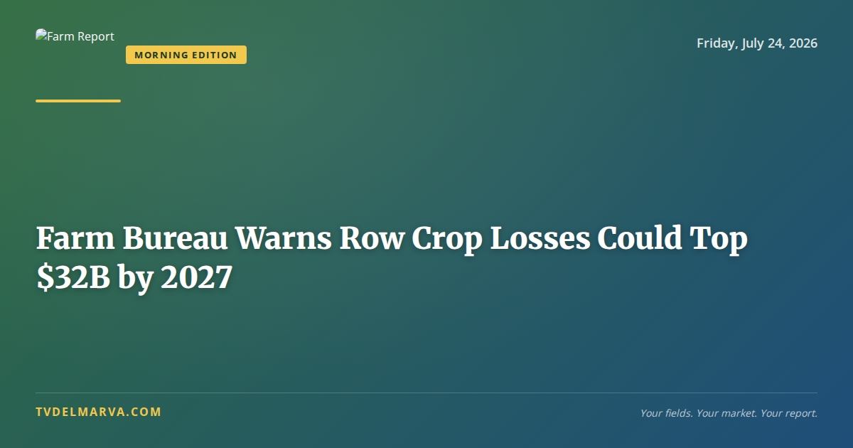 Farm Bureau Warns Row Crop Losses Could Top 2B by 2027