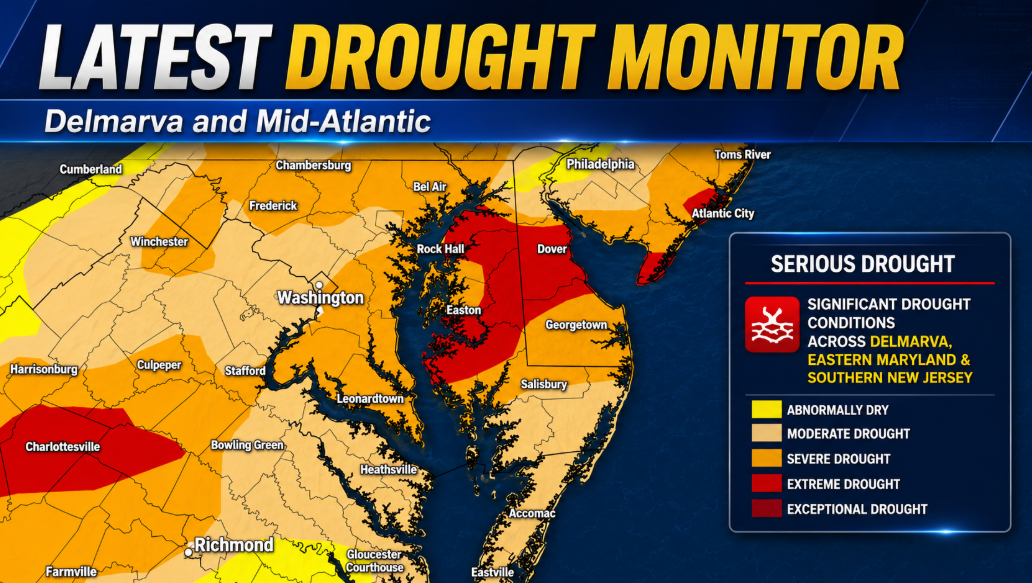 Recent Rain Brings Drought Improvement, But Serious Conditions Remain Across Delmarva