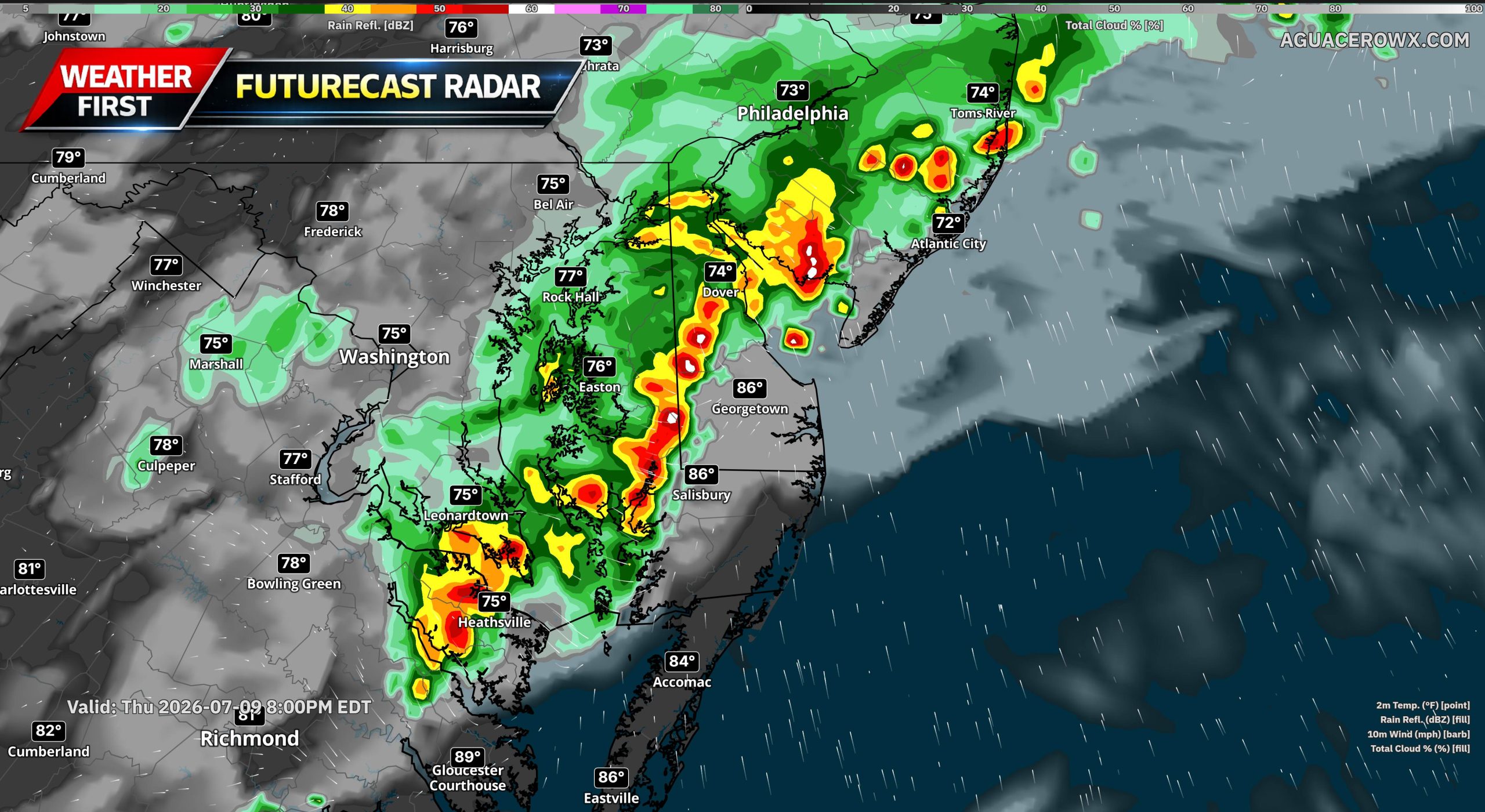 Heavy Rain, Damaging Wind Threat Returns To Delmarva And The Mid-Atlantic Today
