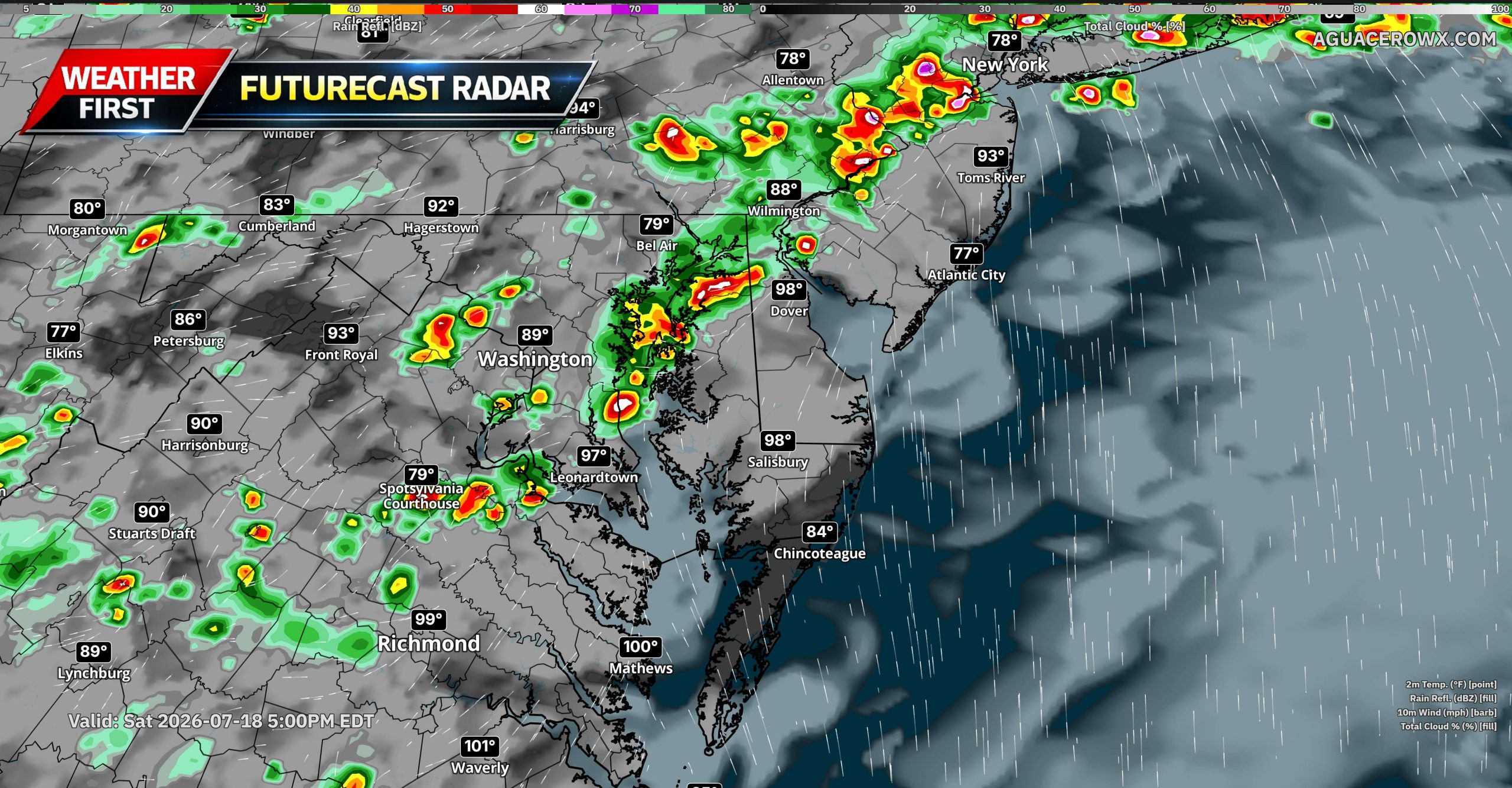 Severe Storms and Flash Flooding Possible Across the Mid-Atlantic Saturday
