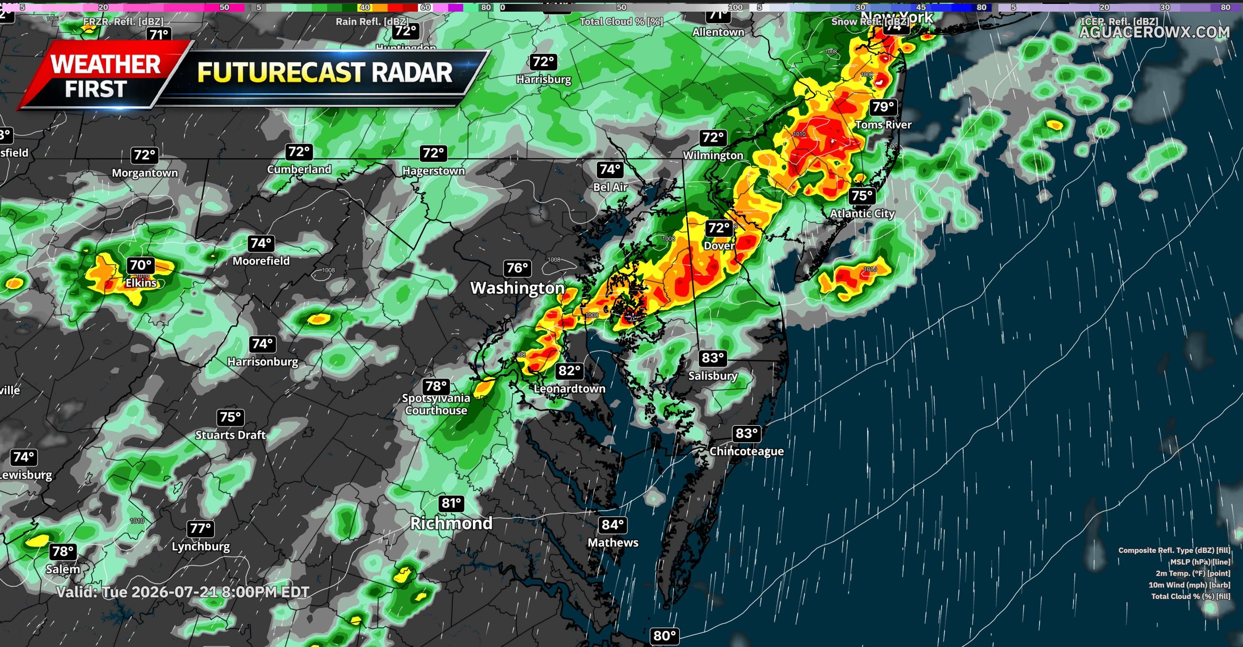 High End Severe Storm Threat Builds Across the Mid-Atlantic Tuesday