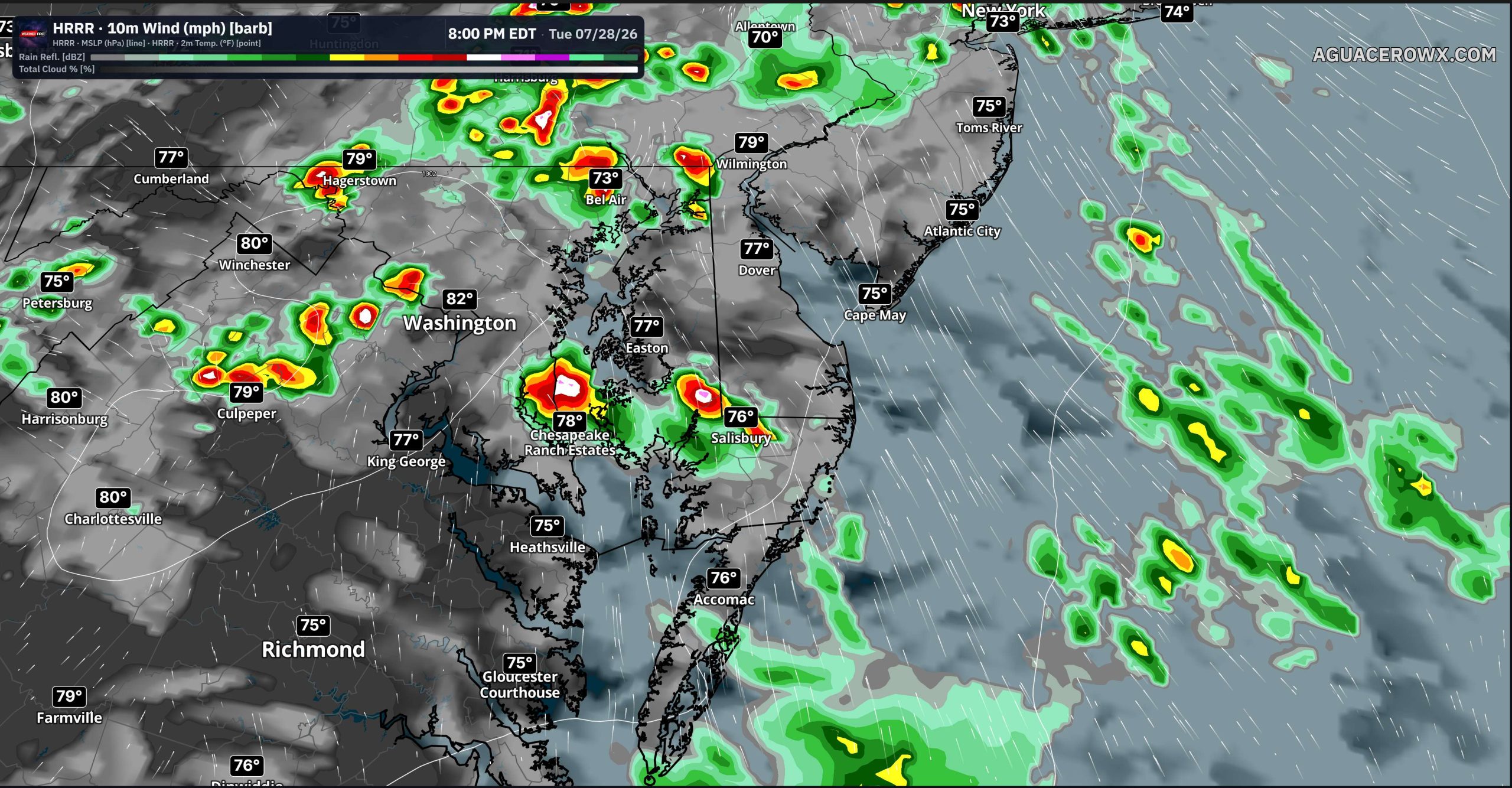 Severe Thunderstorm Threat Being Monitored for Tuesday Across the Mid-Atlantic