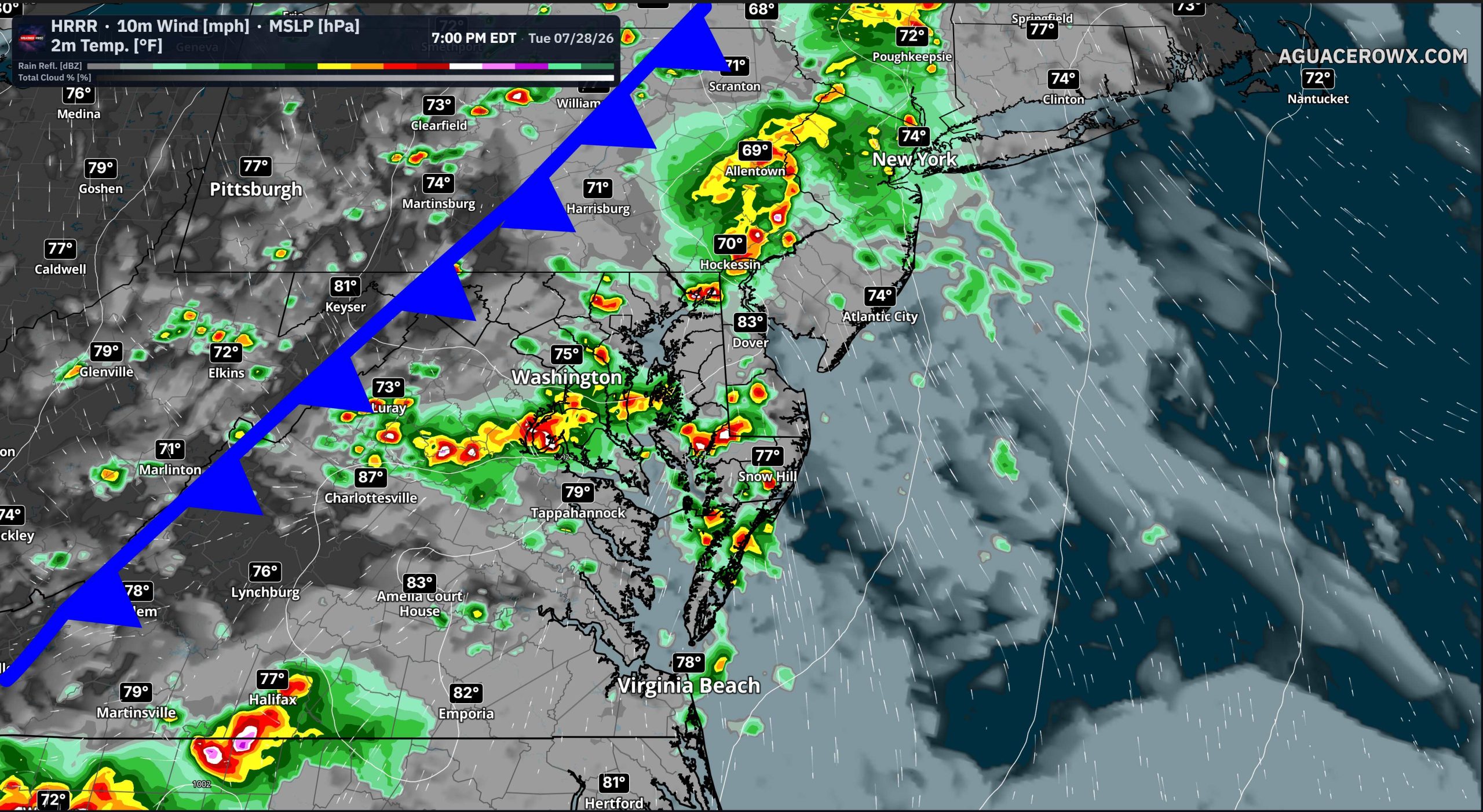 Severe Storms and Flash Flooding Threaten Parts of the Mid-Atlantic Today