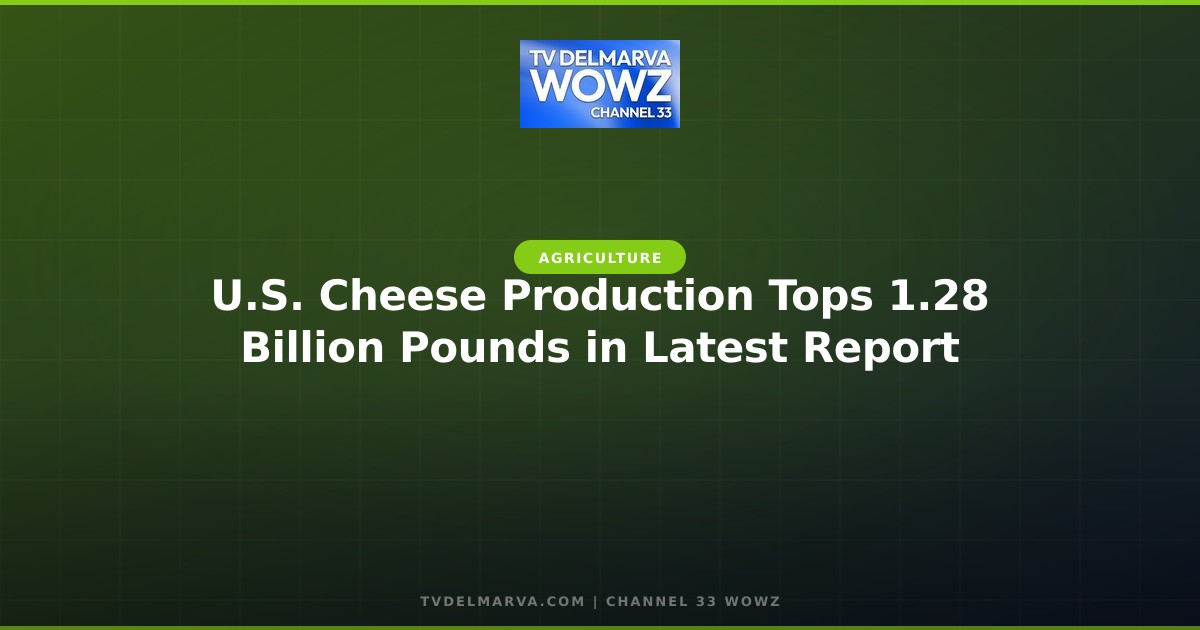 U.S. Cheese Production Tops 1.28 Billion Pounds in Latest Report