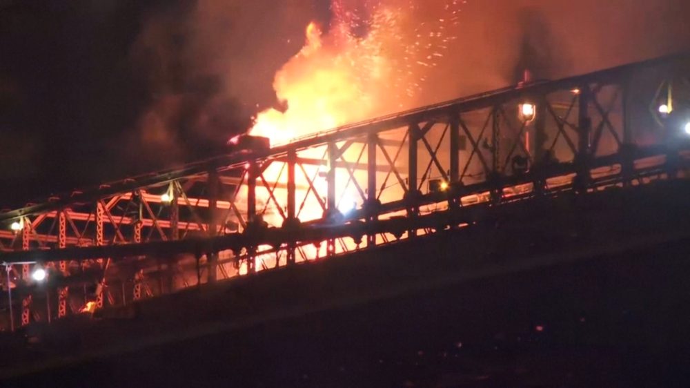 Fire Erupts on Brooklyn Bridge During NYC’s July 4th Fireworks Show