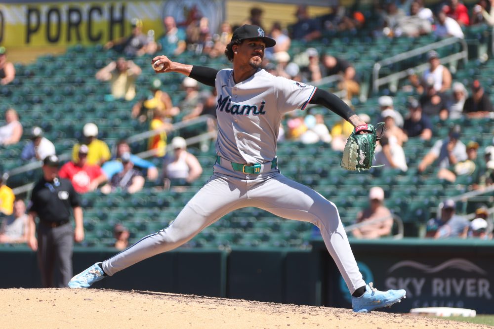 Marlins Pitcher Eury Pérez Flirts With Perfection Through 7 Innings vs. A’s
