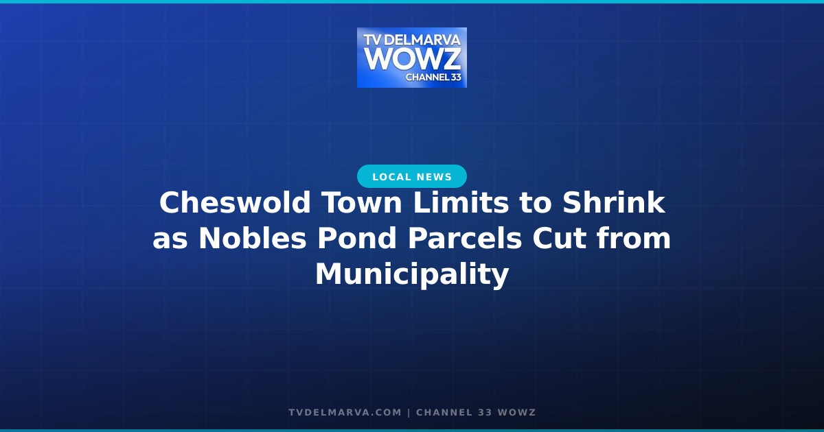 Cheswold Town Limits to Shrink as Nobles Pond Parcels Cut from Municipality