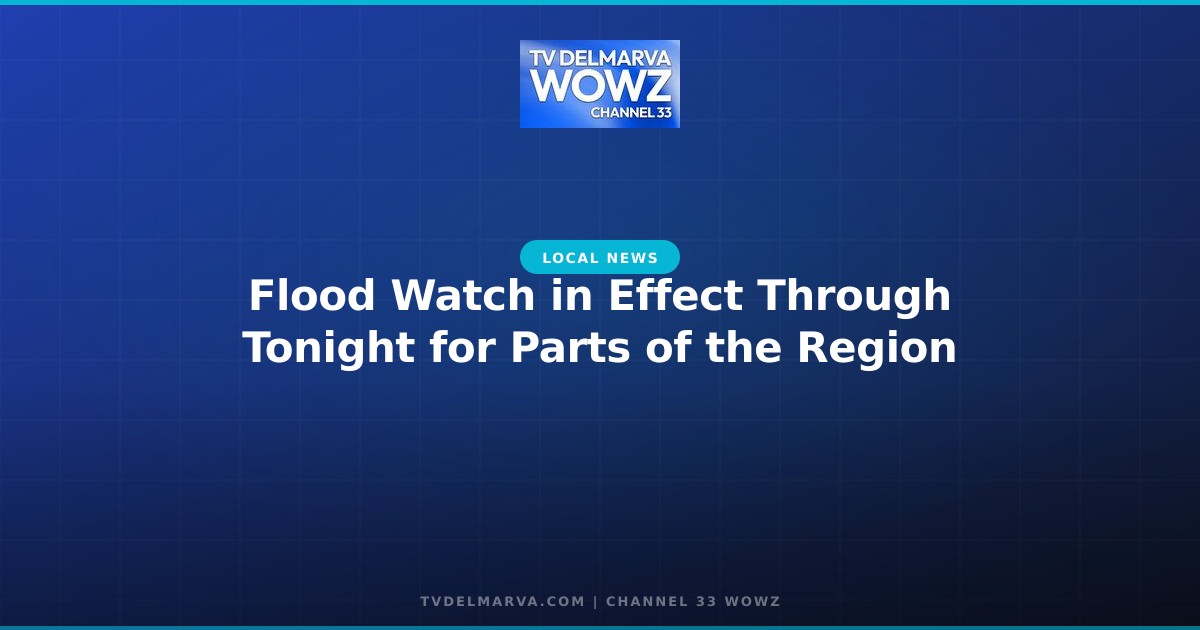 Flood Watch in Effect Through Tonight for Parts of the Region