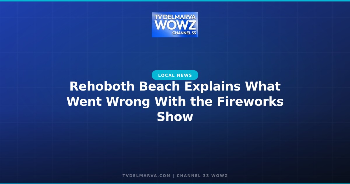 Rehoboth Beach Explains What Went Wrong With the Fireworks Show