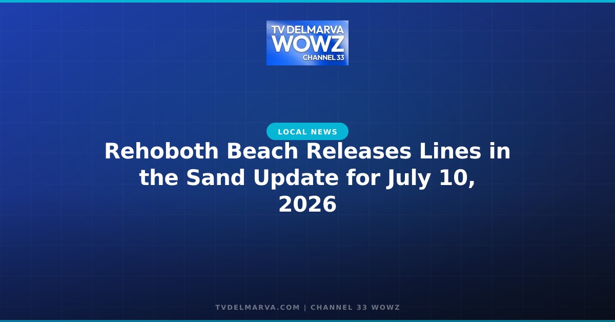 Rehoboth Beach Releases Lines in the Sand Update for July 10, 2026