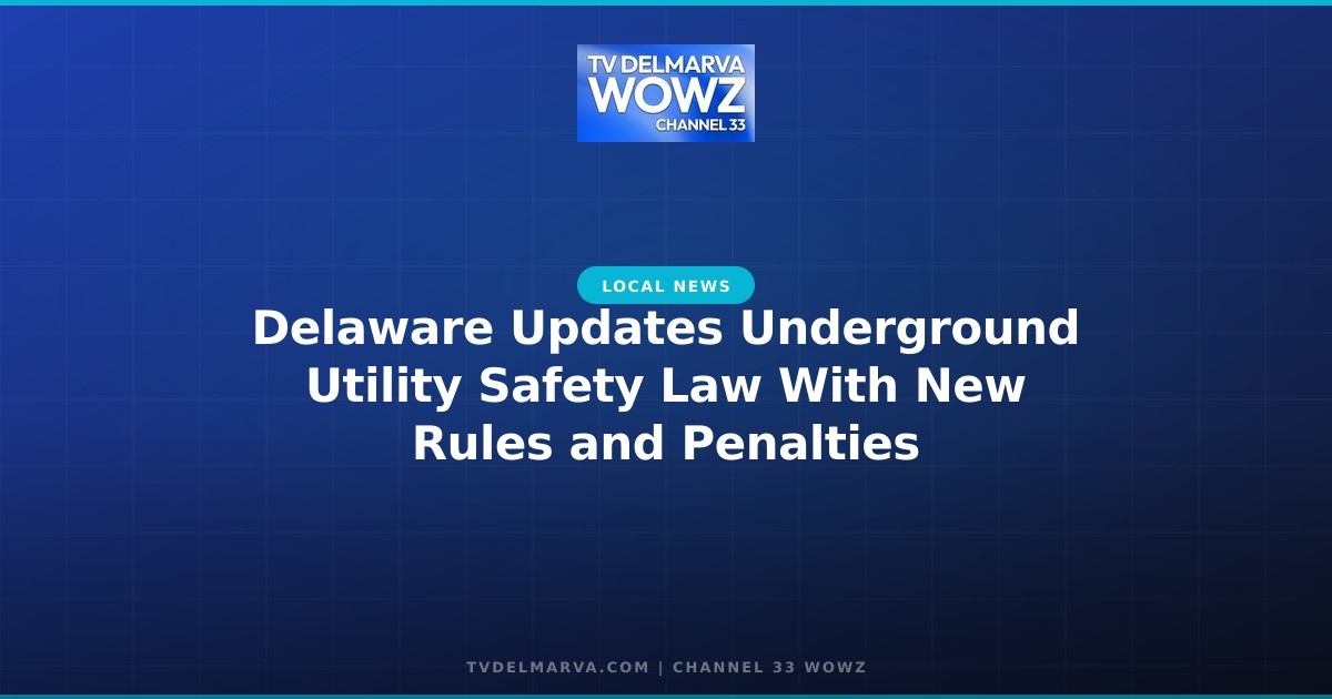 Delaware Updates Underground Utility Safety Law With New Rules and Penalties