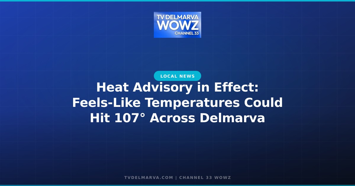 Heat Advisory in Effect: Feels-Like Temperatures Could Hit 107° Across Delmarva