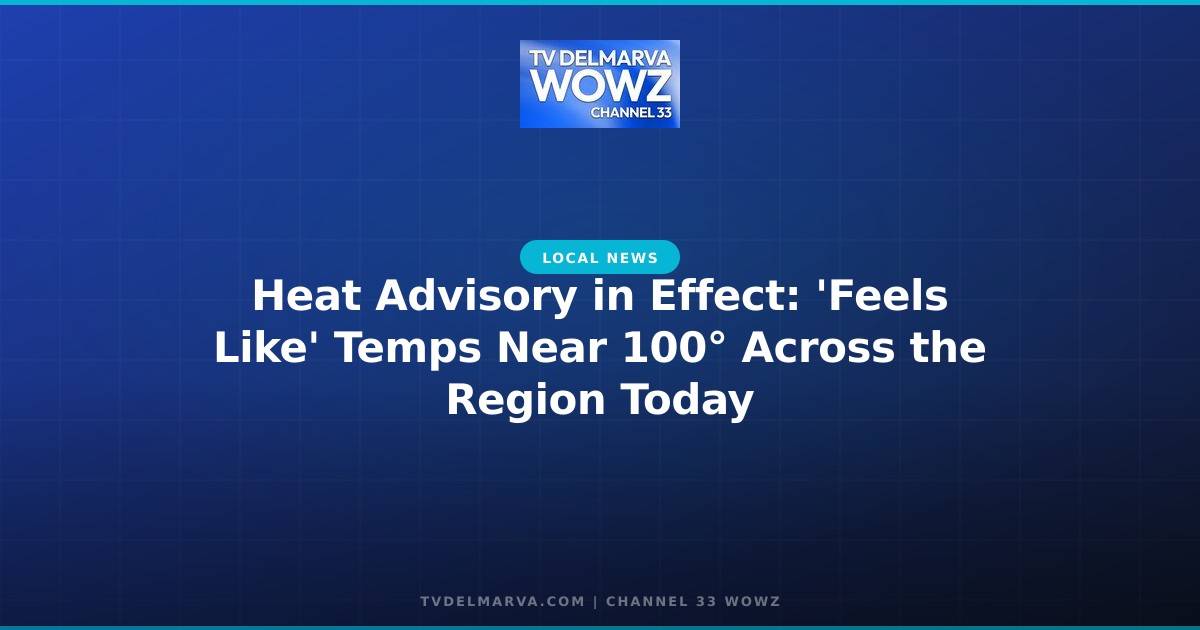 Heat Advisory in Effect: ‘Feels Like’ Temps Near 100° Across the Region Today