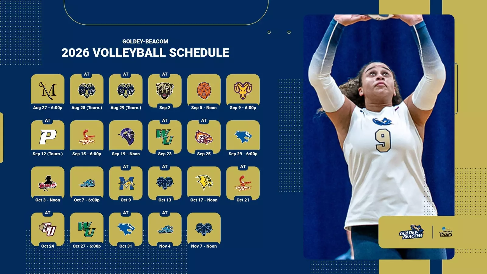 Goldey-Beacom Volleyball Unveils 2026 Schedule
